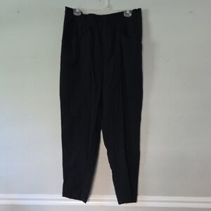 2/$15 Black Paper Bag Elastic Waist Pants (L)